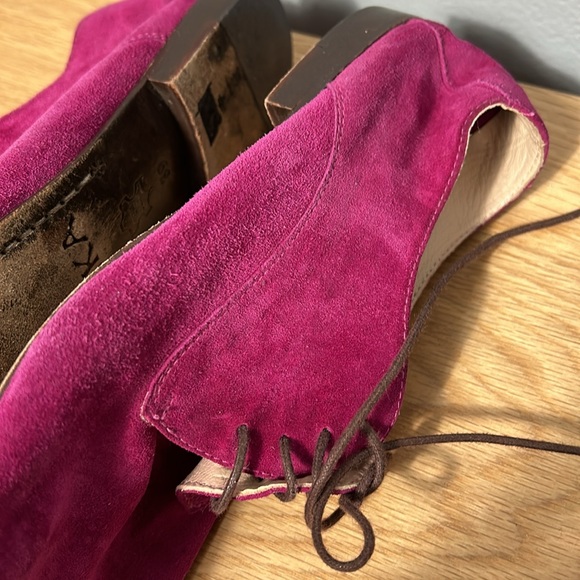 Atika Purple Suede Leather sole loafers size 39 US 9 - Picture 14 of 16